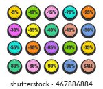 big set of discount stickers ... | Shutterstock .eps vector #467886884