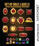 set of gold labels  badges or... | Shutterstock .eps vector #545929087