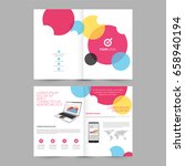 four pages brochure  template... | Shutterstock .eps vector #658940194