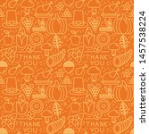 Thanksgiving Elements On Orange ...
