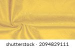 Silk Fabric In Yellow Color. A...