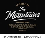"the mountains". vintage brush... | Shutterstock .eps vector #1290894427