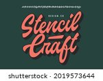  stencil craft. original brush... | Shutterstock .eps vector #2019573644