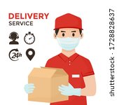 delivery service icons. safe... | Shutterstock .eps vector #1728828637