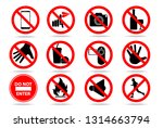 prohibition set of sign on... | Shutterstock .eps vector #1314663794