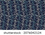 vector floral seamless pattern. ... | Shutterstock .eps vector #2076042124
