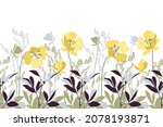 vector floral seamless pattern  ... | Shutterstock .eps vector #2078193871