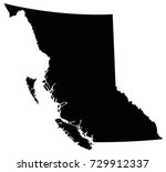 vector illustration of British Columbia map
