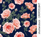 seamless pattern floral... | Shutterstock .eps vector #1909551847