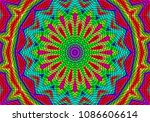 abstract kaleidoscope... | Shutterstock . vector #1086606614
