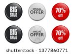 glossy sale button vector... | Shutterstock .eps vector #1377860771