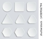 white blank buttons vector... | Shutterstock .eps vector #1458906794
