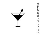 martini glass icon. cocktail... | Shutterstock .eps vector #1892307931
