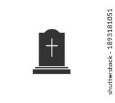 rip grave icon. tombstone... | Shutterstock .eps vector #1893181051