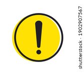 exclamation icon in yellow... | Shutterstock .eps vector #1902907567