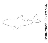 shark fish line symbol. line... | Shutterstock .eps vector #2121955337