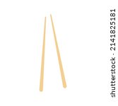 wooden chopsticks. sushi... | Shutterstock .eps vector #2141825181