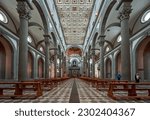 Small photo of Florence, Italy - May 2022: The nave in San Lorenzo Basilica