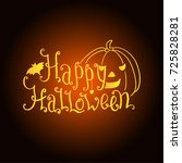 halloween banner with lettering ... | Shutterstock .eps vector #725828281
