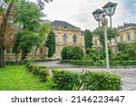 Small photo of LVIV, UKRAINE - August 23, 2021: A view from the Danylo Halytsky Lviv National Medical University, founded in 1784, showing the facade of one of the buildings.