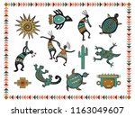 border with southwest theme... | Shutterstock . vector #1163049607