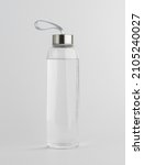 Glass water bottle. isolated on ...