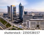 Small photo of Istanbul Financial Center (IFC) in Atasehir, Istanbul, Turkey. Global financial services hub. Modern business center skyscrapers in Istanbul.