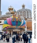 Small photo of Macao, China - Dec 20, 2023: Holiday in Macao. the exterior of Casino Lisboa. Macau is the world's top casino market and Casino Lisboa is one of the most well known casinos in the city.