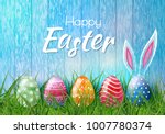 Happy Easter Background With...
