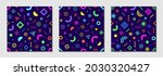 set of seamless patterns with... | Shutterstock .eps vector #2030320427