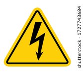 high voltage icon  danger... | Shutterstock .eps vector #1727743684