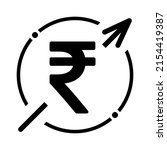 cost symbol rupee increase icon.... | Shutterstock .eps vector #2154419387