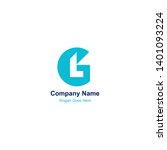 vector logo blue gl lg monogram ... | Shutterstock .eps vector #1401093224