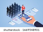 human resources recruitment and ... | Shutterstock .eps vector #1669548901
