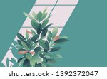 tropical croton plants and... | Shutterstock .eps vector #1392372047