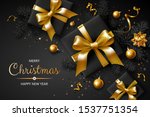 horizontal banner with gold... | Shutterstock .eps vector #1537751354
