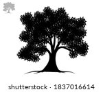 black tree symbol style and... | Shutterstock .eps vector #1837016614