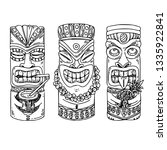 Set Of Wooden Tiki Idols....