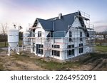Construction site of a single-family house in Germany