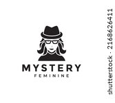 mystery women smart with hat... | Shutterstock .eps vector #2168626411
