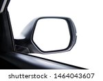 side rear-view mirror car isolated on white background
