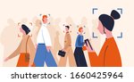 crowd of different colored... | Shutterstock .eps vector #1660425964
