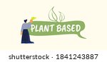 planrt based poster. organic... | Shutterstock .eps vector #1841243887