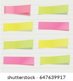 stickers for notes on  linear... | Shutterstock .eps vector #647639917