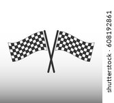 racing flag icon | Shutterstock .eps vector #608192861