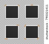 set of blank photo frames with... | Shutterstock .eps vector #790321411