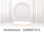 podium show cosmetic product... | Shutterstock . vector #1838827411