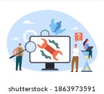computer laptop pc support... | Shutterstock .eps vector #1863973591