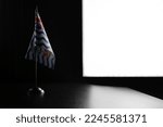 Small photo of Small national flag of the British Indian Ocean Territory on a black background.
