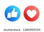 like and dislike vector flat... | Shutterstock .eps vector #1380909254